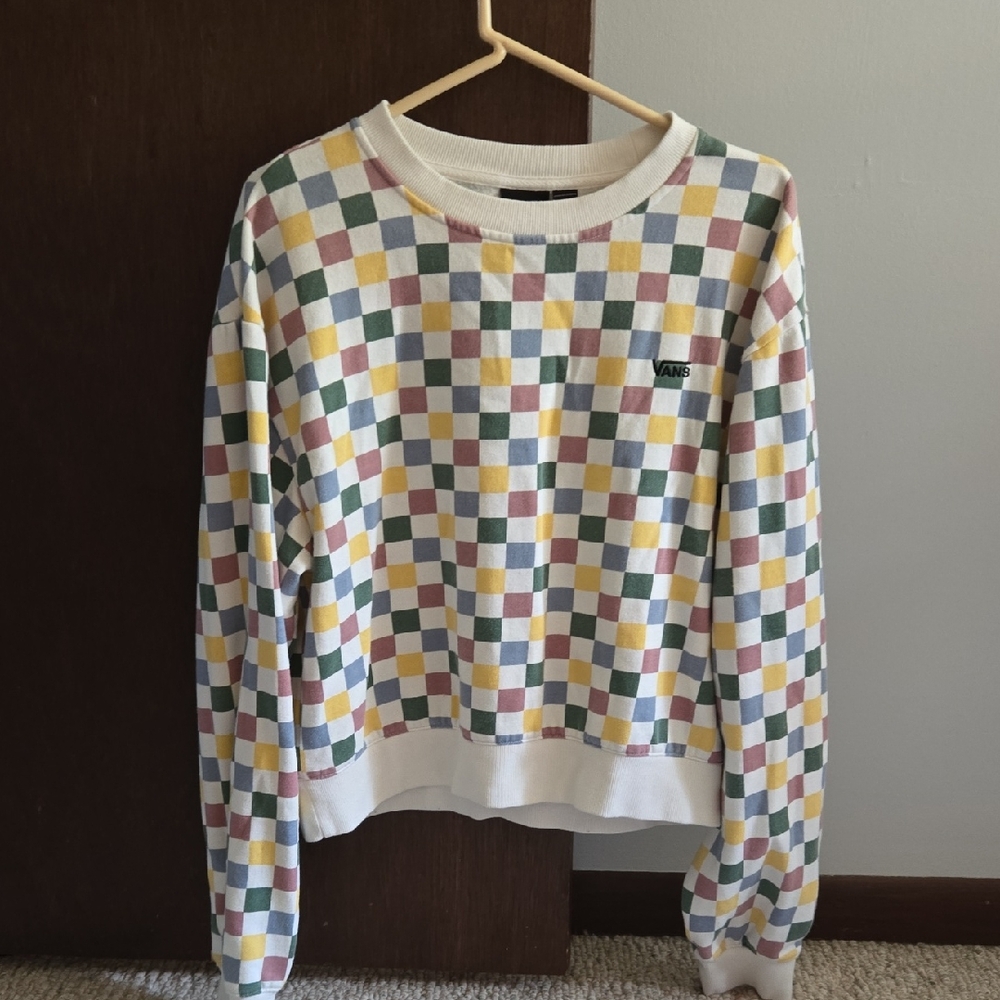 Vans Colorful Checkered Women's Crew Neck Sweater